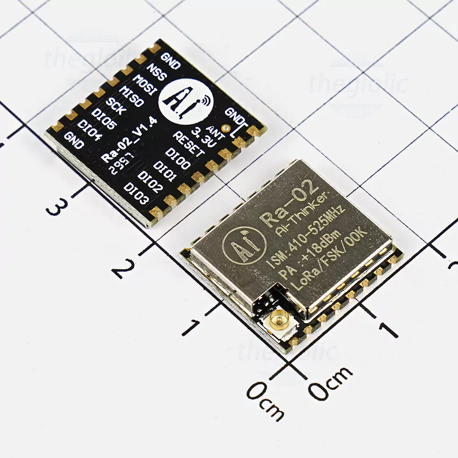 SX1278 Lora Ra 02 AI Thinker Mạch Thu Phát RF 433MHz 10Km Nguồn 3