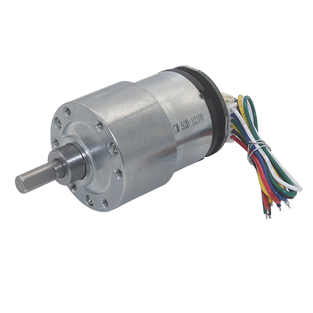 JGB37 520 Động Cơ Giảm Tốc Có Encoder 12VDC 37 rpm Trục 6mm Kích