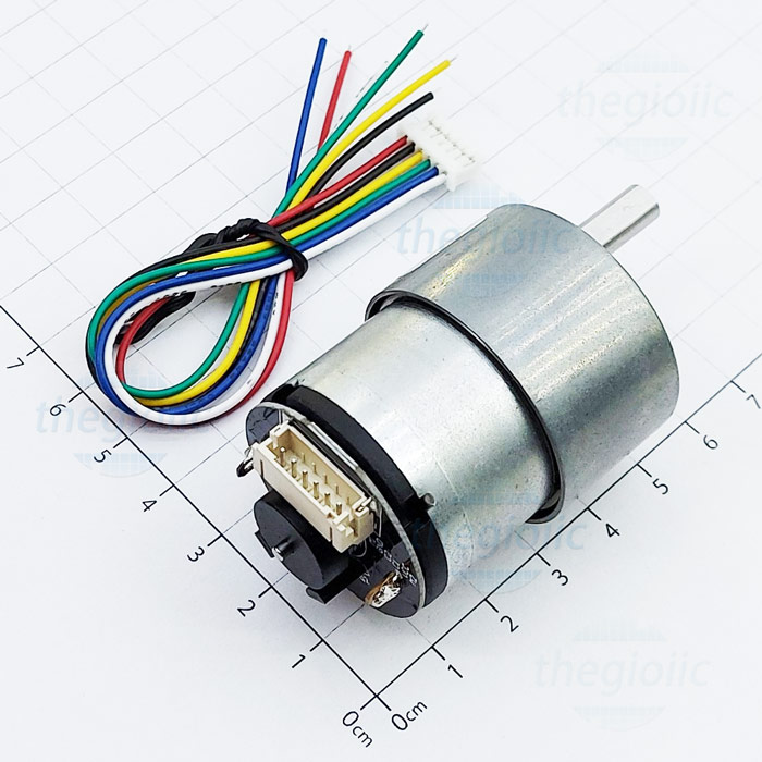 Jgb37 520 Động Cơ Giảm Tốc Có Encoder 12vdc 333 Rpm Trục 6mm Kích Thước 47x37mm Tỉ Số Truyền