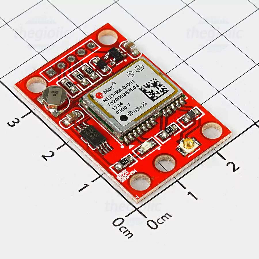 Mạch Định Vị Gps Gy Neo 6mv2 Đỏ Nguồn 33 5vdc Tốc độ Baud 9600 Size 25x35mm Có ăng Ten 5995