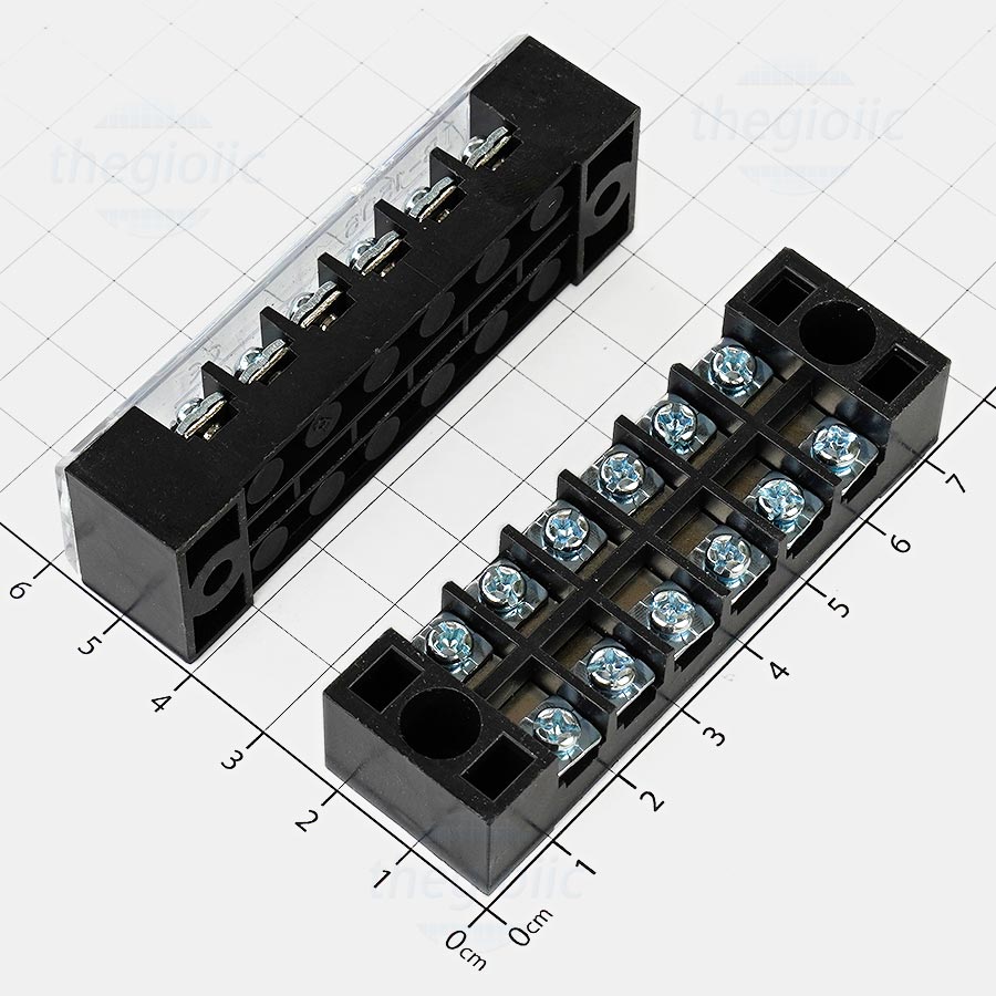 TB1506 Cầu Đấu Điện, Terminal Khối Tủ Điện 6 Cực 15A 600V Cỡ Dây 0.5-1 ...