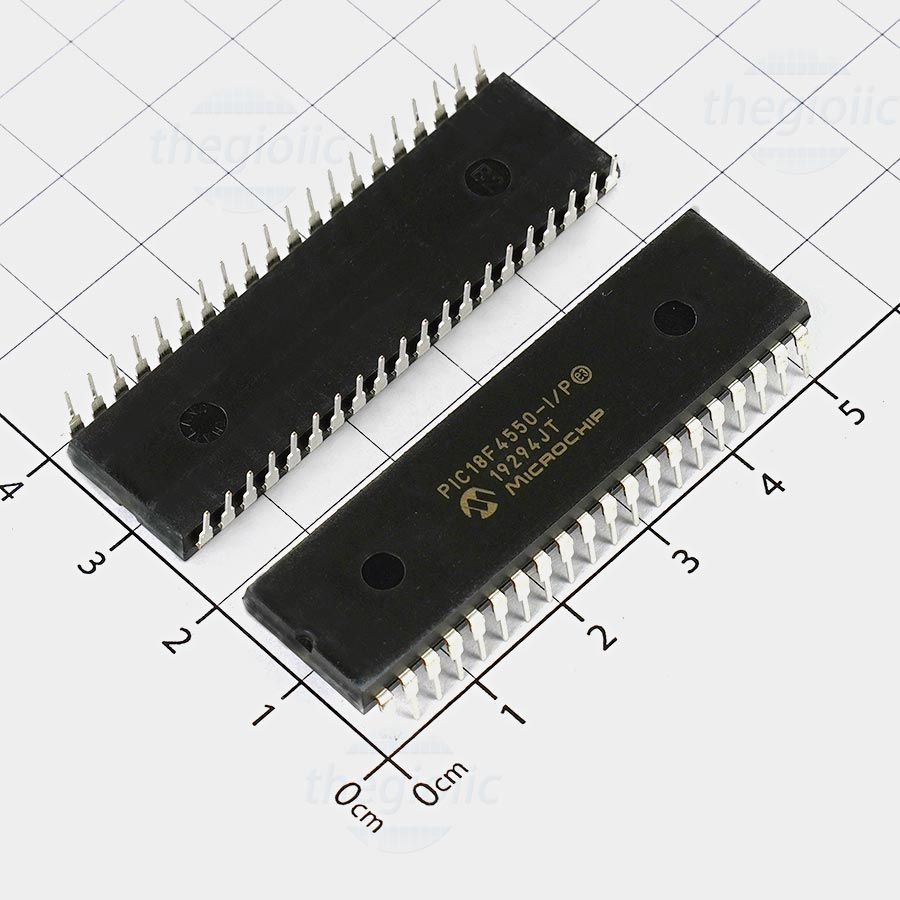 PIC18F4550-I/P PIC Microcontroller IC 8-Bit 48MHz 32KB FLASH, 40-DIP