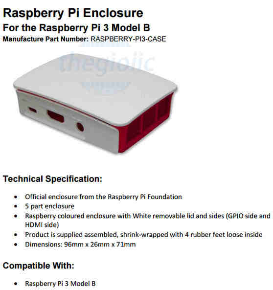 Vỏ Hộp Raspberry PI3 EL14