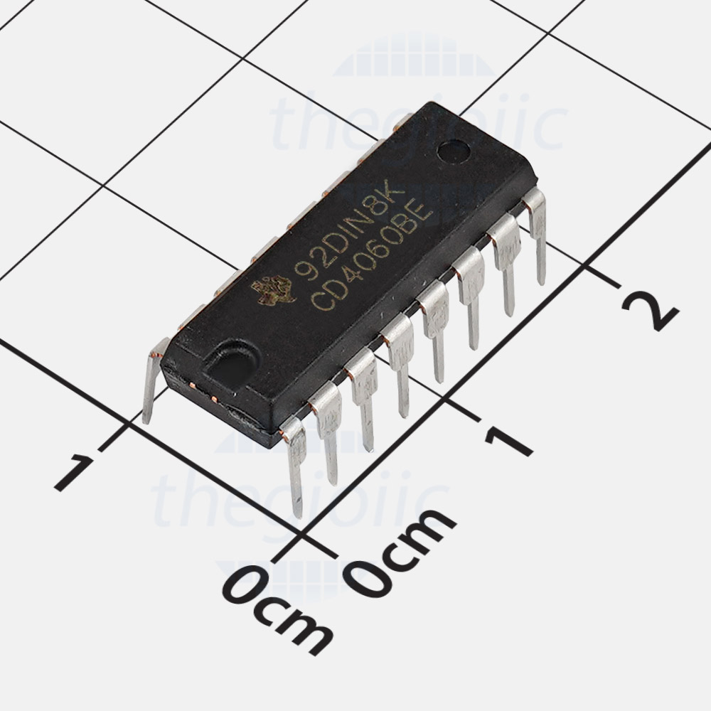 Cd4060be Ic Binary Counterdivider 12mhz 16 Dip Điện áp 3v ~ 18v Số Chân 16 5961