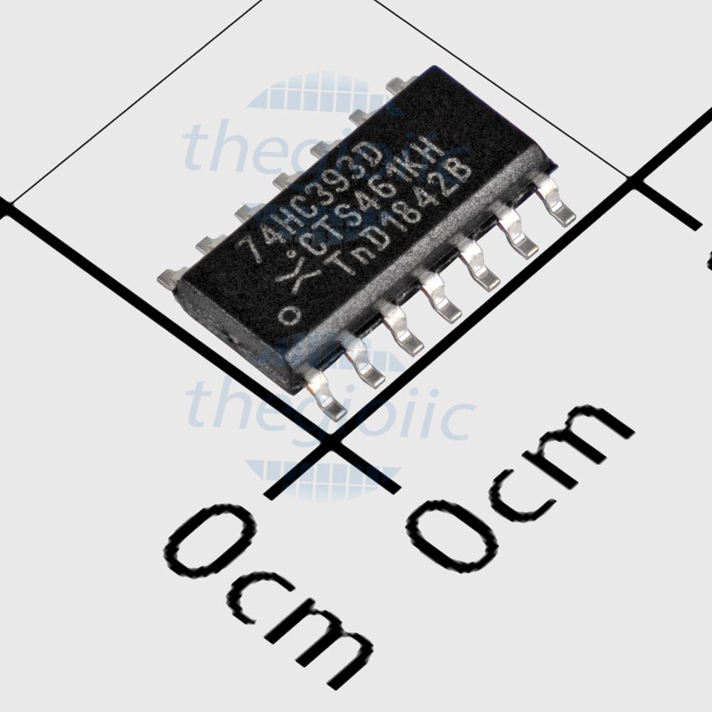 74HC393D IC Binary Counter 107MHz, 14-SOIC Điện áp: 2V ~ 6V, Số chân: 14