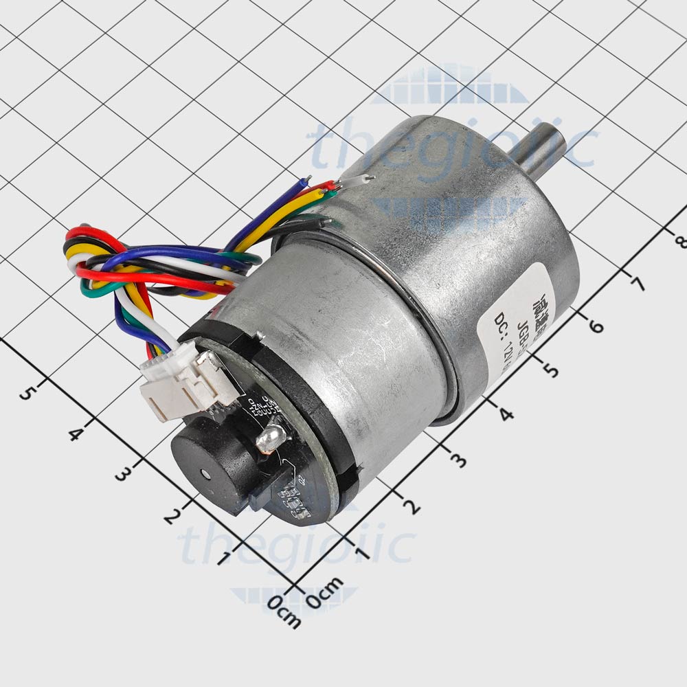 Jgb37 520 Động Cơ Giảm Tốc Có Encoder 12vdc 60 Rpm Trục 6mm Kích Thước 47x37mm Tỉ Số Truyền