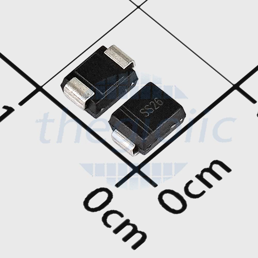 SS26 SMB Diode Schottky 2A Size B, Schottky Diodes & Rectifiers 2A, 60V ...