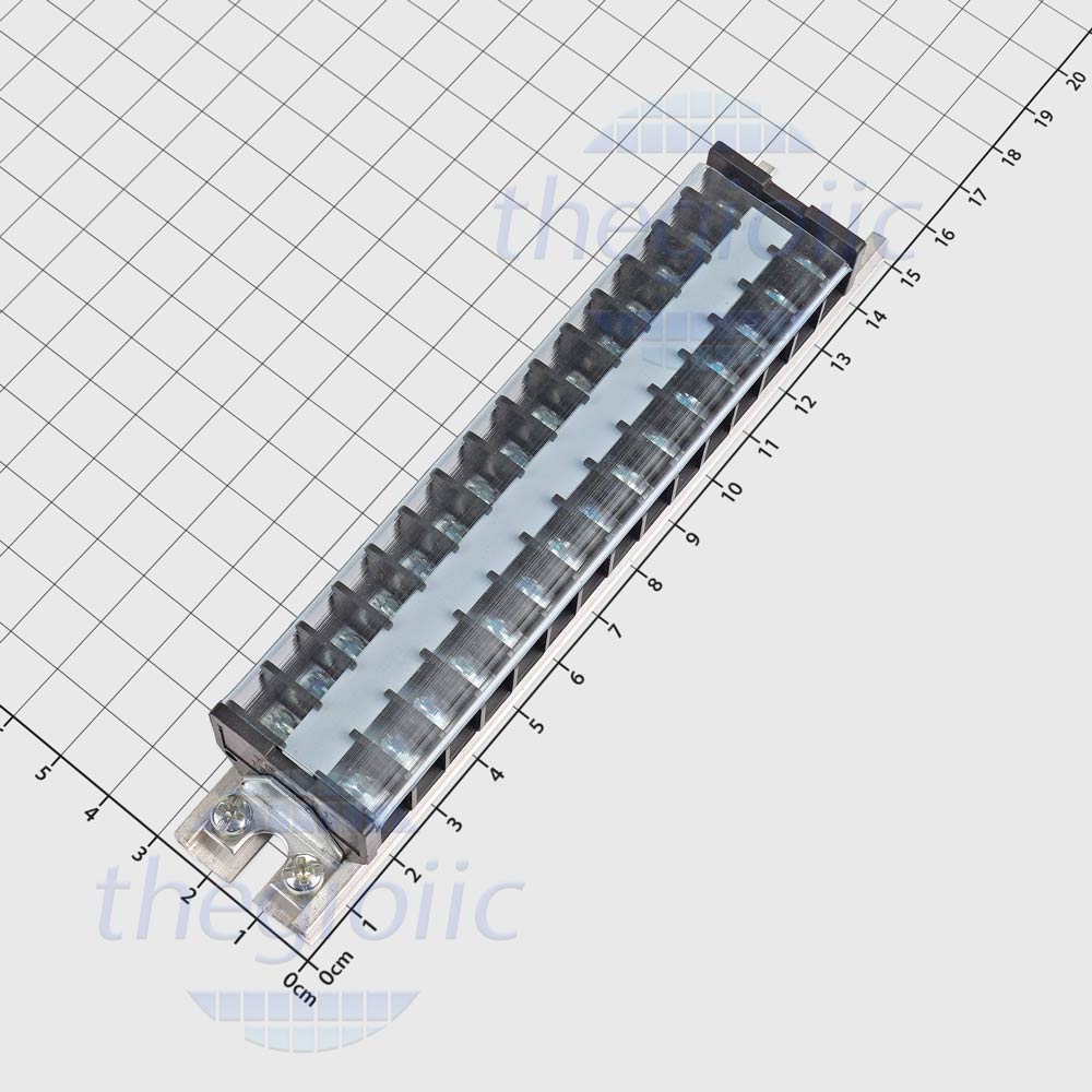 TD1515 Cầu Đấu Điện, Terminal Khối Tủ Điện 15 Cực 15A 600V 22mm 15A 600V