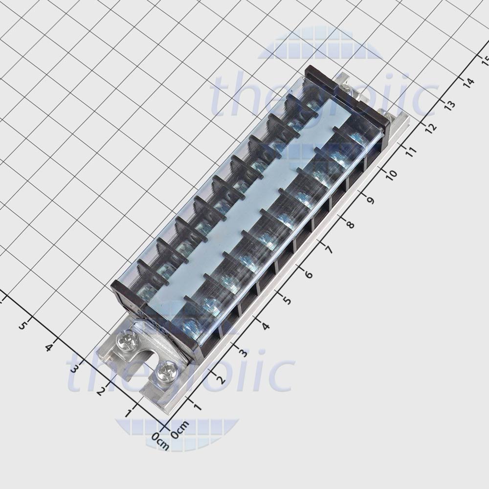 TD1510 Cầu Đấu Điện, Terminal Khối Tủ Điện 10 Cực 15A 600V 22mm 15A 600V