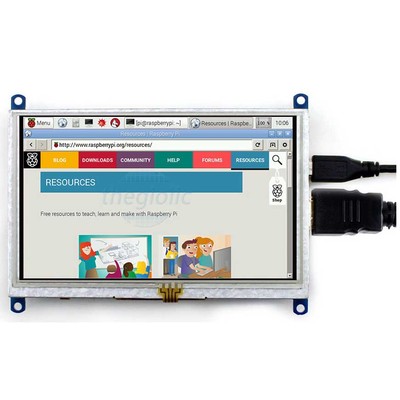 LCD (B) 5inch 800x480 HDMI Cảm Ứng Điện Trở, SKU: 10737 Nguồn: 5VDC 3A ...