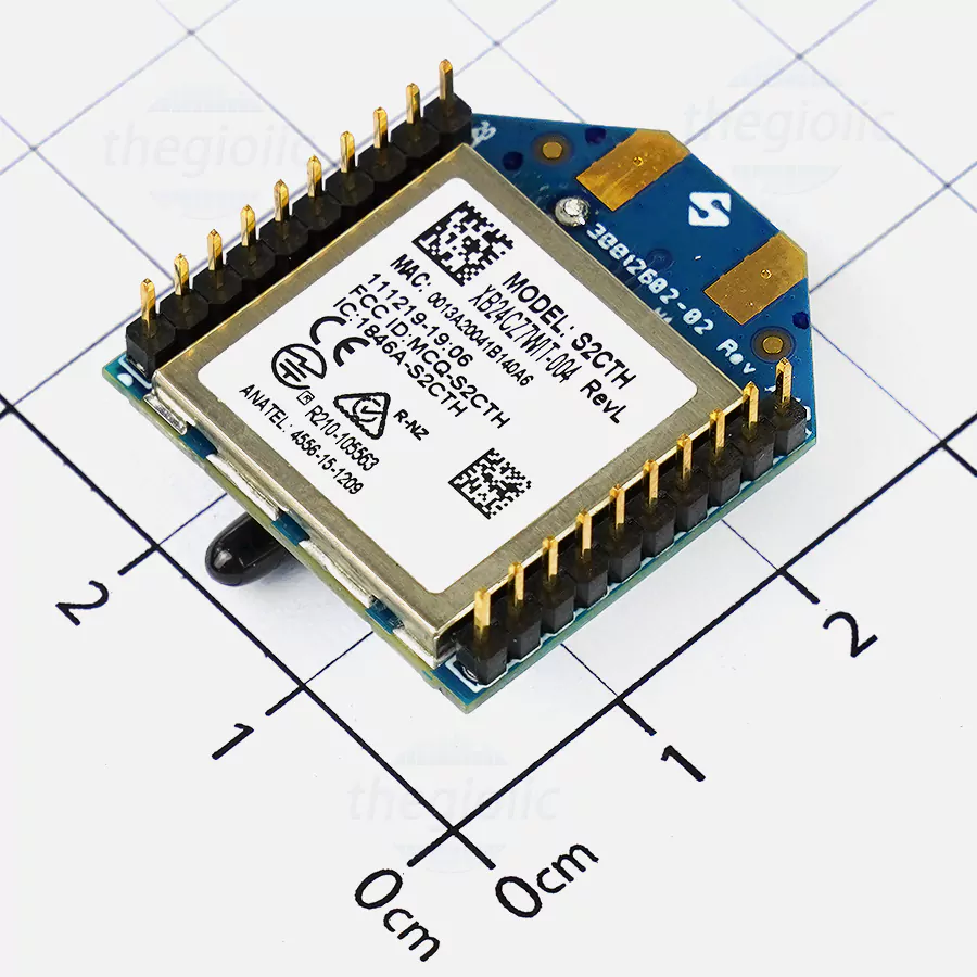 XBEE S2C Zigbee Module, Truyền Dữ Liệu Tần Số 2.4Ghz, 6.3mW 1200 M