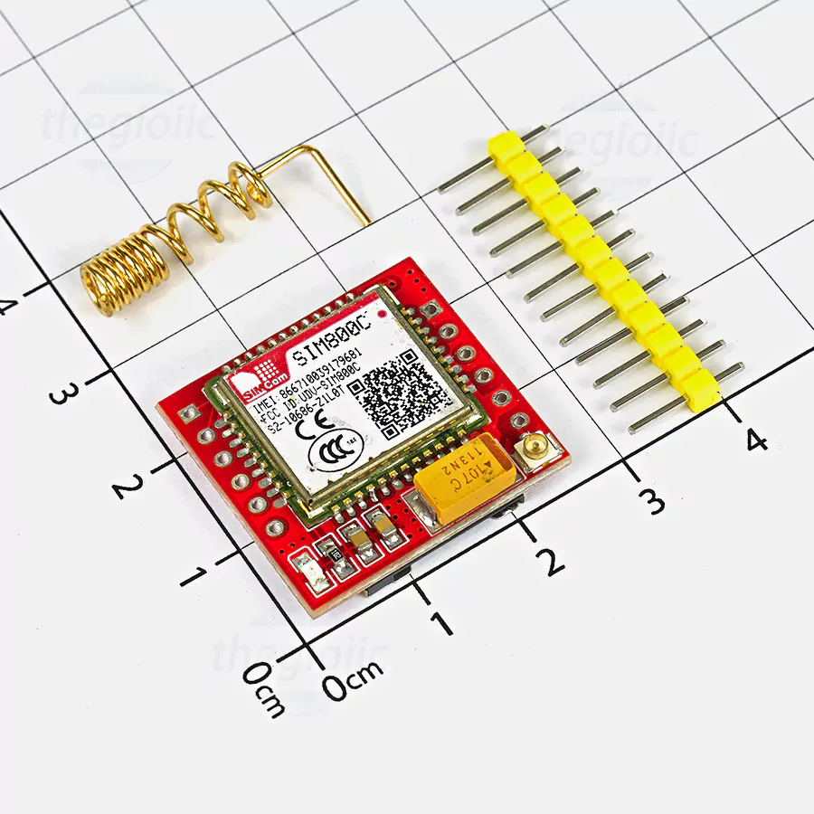 Sim800c Module Gsm Gprs Microsim Nguồn 34 44vdc For Avr 8051 Pic Arduino Stm 4033