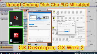 GX Works2, GX Developer: Hướng dẫn upload chương trình PLC Mitsubishi