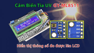 GY-ML8511 Mạch Cảm Biến Tia UV Bước Sóng 280 - 390nm Ngõ Ra Analog