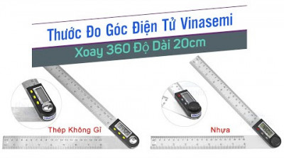 Thước Đo Góc Điện Tử Vinasemi Xoay 360 Độ Dài 20cm, Chất Lượng, Chính Xác