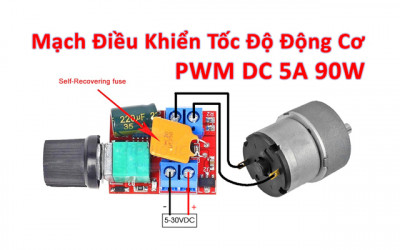 Mạch điều khiển tốc độ động cơ DC 5A 90W