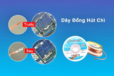 Dây đồng hút thiếc, hút chì